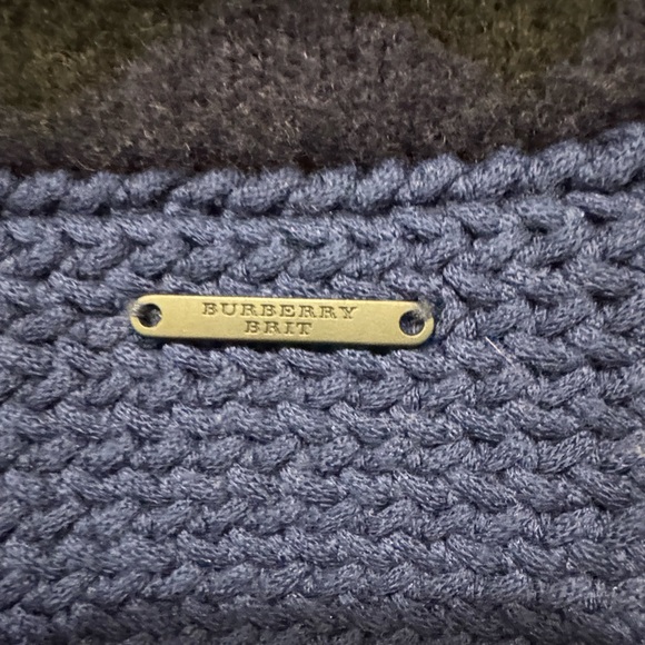 Burberry Navy and Black Knit Cardigan - Picture 4 of 5
